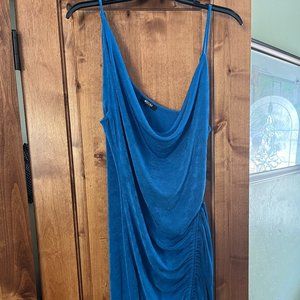 Blue fitted dress